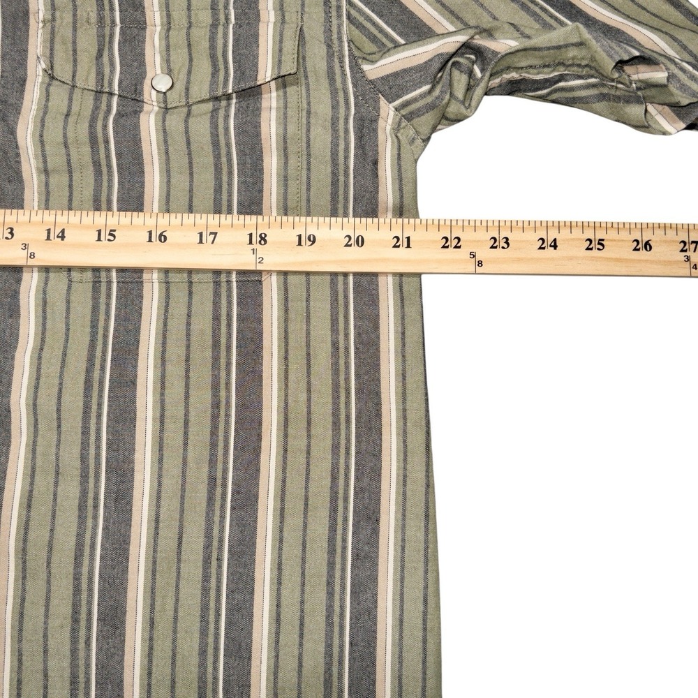C E Schmidt Men's Western Work Shirt Med Long Sleeve Snap Front - Picture 4 of 10